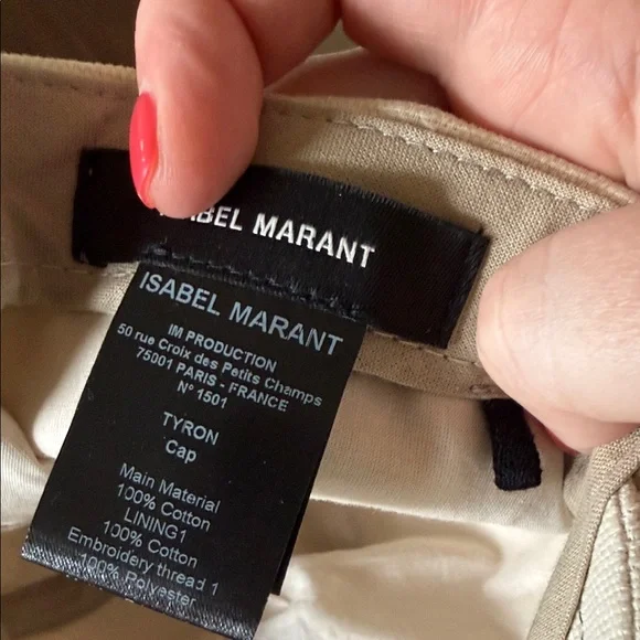 Isabel Marant Cream Logo Baseball Cap - Picture 3 of 6